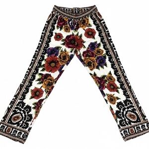 Rachel Zoe Floral Wide Leg Pants - Black, Red, Purple, Orange